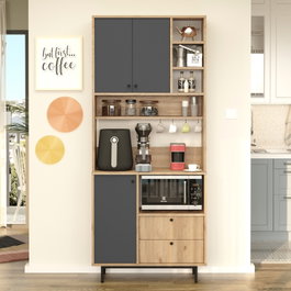 Hanah Home RE6-SA Armario multiusos Roble y Antracita